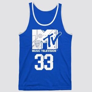 MTV Viacom Medium Blue Graphic Tank Top